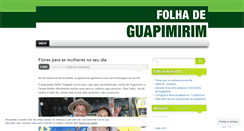 Desktop Screenshot of folhadeguapimirim.wordpress.com