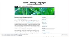 Desktop Screenshot of ilovelearninglanguages.wordpress.com