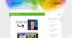 Desktop Screenshot of alicemck.wordpress.com