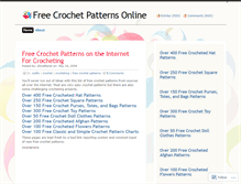 Tablet Screenshot of crochetpattern.wordpress.com