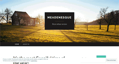 Desktop Screenshot of meadenesque.wordpress.com