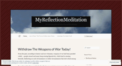 Desktop Screenshot of myreflectionmeditation.wordpress.com