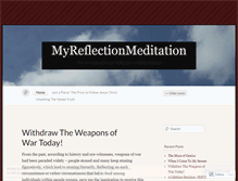 Tablet Screenshot of myreflectionmeditation.wordpress.com