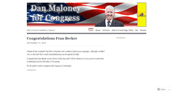 Desktop Screenshot of danmaloneyforcongress.wordpress.com
