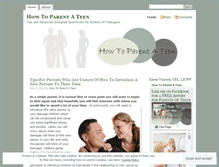 Tablet Screenshot of howtoparentateen.wordpress.com