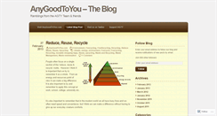 Desktop Screenshot of anygoodtoyou.wordpress.com