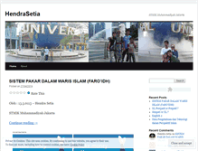 Tablet Screenshot of hendrasetia.wordpress.com