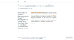 Desktop Screenshot of fieldezcomserviceshtm.wordpress.com