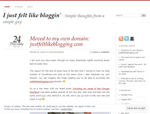 Tablet Screenshot of justfeltlikeblogging.wordpress.com