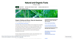 Desktop Screenshot of naturalandorganicfacts.wordpress.com