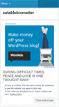 Mobile Screenshot of eatablebiomatter.wordpress.com