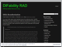 Tablet Screenshot of difabilityrad.wordpress.com