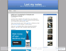 Tablet Screenshot of lostmynotes.wordpress.com