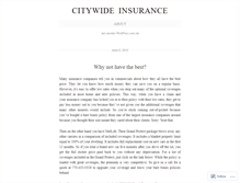 Tablet Screenshot of citywideinsurance.wordpress.com