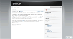 Desktop Screenshot of 10minmile.wordpress.com