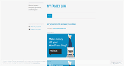 Desktop Screenshot of myfamilylaw.wordpress.com