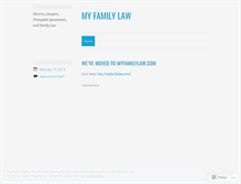 Tablet Screenshot of myfamilylaw.wordpress.com