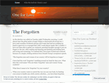 Tablet Screenshot of oneforlove.wordpress.com