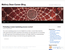 Tablet Screenshot of mallorydeancareerblog.wordpress.com