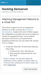 Mobile Screenshot of hackingxenserver.wordpress.com