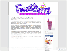 Tablet Screenshot of freshberrycafe.wordpress.com