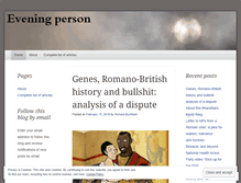 Tablet Screenshot of eveningperson.wordpress.com