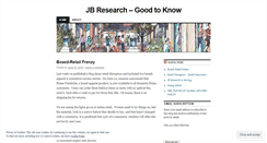 Desktop Screenshot of jbresearchgoodtoknow.wordpress.com