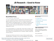 Tablet Screenshot of jbresearchgoodtoknow.wordpress.com