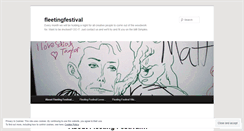 Desktop Screenshot of fleetingfestival.wordpress.com