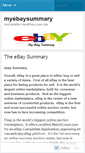Mobile Screenshot of myebaysummary.wordpress.com