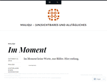 Tablet Screenshot of maliqu.wordpress.com