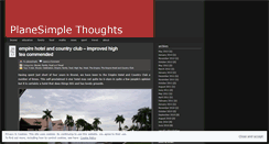 Desktop Screenshot of planesimple.wordpress.com