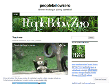 Tablet Screenshot of peoplebelowzero.wordpress.com