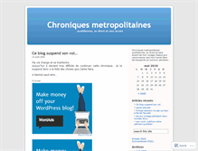 Tablet Screenshot of chroniquesmetropolitaines.wordpress.com