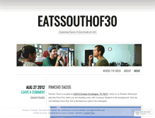 Tablet Screenshot of eatssouthof30.wordpress.com