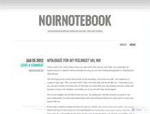 Tablet Screenshot of noirnotebook.wordpress.com