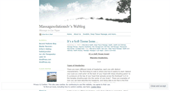 Desktop Screenshot of massagesolutionslv.wordpress.com