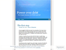 Tablet Screenshot of poweroverdebt.wordpress.com