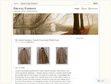 Tablet Screenshot of frugalfashion.wordpress.com