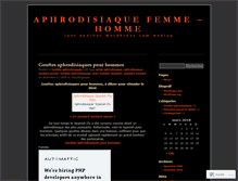 Tablet Screenshot of aphrodisiaquefemme.wordpress.com