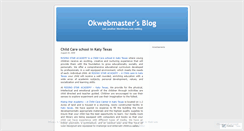 Desktop Screenshot of okwebmaster.wordpress.com