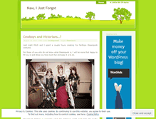 Tablet Screenshot of ijustforgot.wordpress.com