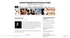 Desktop Screenshot of jewishpeoplehoodindex.wordpress.com