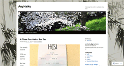 Desktop Screenshot of anyhaiku.wordpress.com