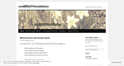Desktop Screenshot of onebreathmeditation.wordpress.com