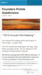 Mobile Screenshot of founderspointe.wordpress.com