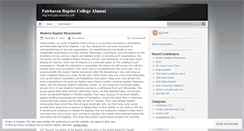 Desktop Screenshot of fbcalumni.wordpress.com