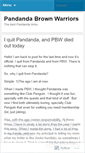 Mobile Screenshot of pandandabrownwarriors.wordpress.com