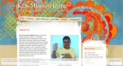 Desktop Screenshot of k2kmissionhope.wordpress.com