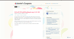 Desktop Screenshot of anniescoupons.wordpress.com